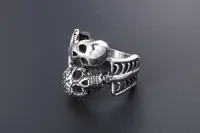 IG Style Retro Punk Skull 304 Stainless Steel Polishing Men's Rings main image 4