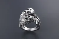IG Style Retro Punk Skull 304 Stainless Steel Polishing Men's Rings main image 1