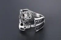 IG Style Retro Punk Skull 304 Stainless Steel Polishing Men's Rings main image 2