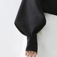 Women's Blouse Long Sleeve Blouses Washed Button Simple Style Solid Color main image 5