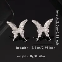 1 Pair Sweet Commute Butterfly Zinc Alloy Ear Studs main image 6