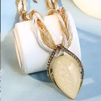 Ethnic Style Bohemian Classic Style Geometric Alloy Plastic Resin Inlay Resin Women's Pendant Necklace sku image 6