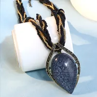 Ethnic Style Bohemian Classic Style Geometric Alloy Plastic Resin Inlay Resin Women's Pendant Necklace sku image 10