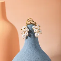 1 Pair Sweet Solid Color Patchwork Plating 304 Stainless Steel Imitation Pearl Pearl 18K Gold Plated Drop Earrings main image 2