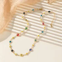 IG Style Modern Style Devil's Eye Alloy Rhinestone Enamel Inlay Rhinestones Unisex Necklace main image 1