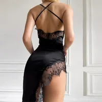 Women's Sheath Dress Sexy Strap Hollow Out Sleeveless Solid Color Maxi Long Dress Daily Party Bar main image 1