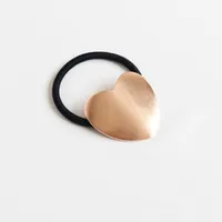 Women's Simple Style Heart Shape Metal Plating Hair Tie sku image 2