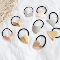 Women's Simple Style Heart Shape Metal Plating Hair Tie main image 1