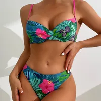 Women's Vacation Printing 3 Pieces Set Bikinis Swimwear main image 4