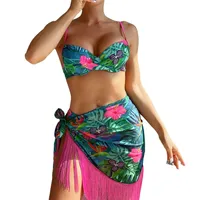 Women's Vacation Printing 3 Pieces Set Bikinis Swimwear main image 5