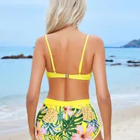 Women's Vacation Ditsy Floral 3 Pieces Set Bikinis Swimwear main image 3