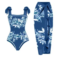 Women's Vacation Stripe Plaid 1 Piece One Piece Swimwear main image 3