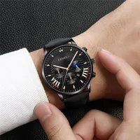Casual Color Block Buckle Quartz Men's Watches main image 2