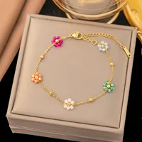 Titanium Steel Sweet Plating Printing Bracelets Necklace main image 2