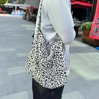 Women's Large Polyester Leopard Streetwear Square Open Shoulder Bag main image 4