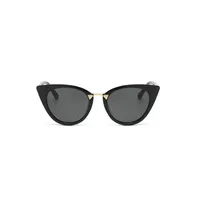 Casual Vintage Style Simple Style Solid Color Ac Cat Eye Full Frame Women's Sunglasses main image 5