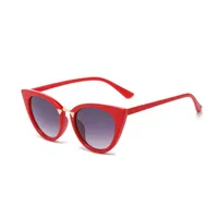 Casual Vintage Style Simple Style Solid Color Ac Cat Eye Full Frame Women's Sunglasses main image 2
