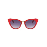 Casual Vintage Style Simple Style Solid Color Ac Cat Eye Full Frame Women's Sunglasses main image 3