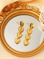 1 Pair Casual Beach Starfish Conch Shell Beaded Natural Stone 18K Gold Plated Drop Earrings main image 2