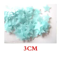 3cm Star Luminous 100pcs Pack Fluorescent Star Sticker sku image 1