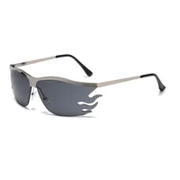 Hip-Hop Exaggerated Streetwear Color Block Pc Special-Shaped Mirror Patchwork Frameless Women's Sunglasses main image 2