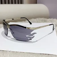 Hip-Hop Exaggerated Streetwear Color Block Pc Special-Shaped Mirror Patchwork Frameless Women's Sunglasses sku image 1