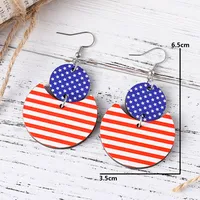 1 Pair Retro Star Wood Drop Earrings main image 2