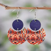 1 Pair Retro Star Wood Drop Earrings main image 7