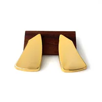 1 Pair Retro Simple Style Geometric Copper 18K Gold Plated Ear Studs sku image 2