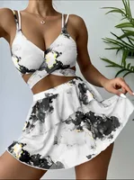 Women's Vacation Printing 3 Pieces Set Bikinis Swimwear main image 5