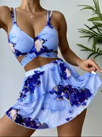 Women's Vacation Printing 3 Pieces Set Bikinis Swimwear main image 3