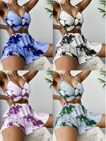 Women's Vacation Printing 3 Pieces Set Bikinis Swimwear main image 1