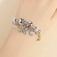 Wholesale Jewelry Basic Simple Style Classic Style Star Heart Shape Crown Alloy Beaded Bracelets sku image 3