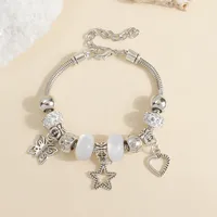 Wholesale Jewelry Basic Simple Style Classic Style Star Heart Shape Crown Alloy Beaded Bracelets sku image 9
