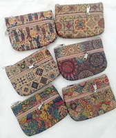 Unisex Geometric Cork Zipper Wallets main image 5