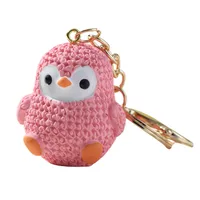 Cute Penguin Resin Women's Bag Pendant Keychain main image 5
