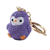 Cute Penguin Resin Women's Bag Pendant Keychain sku image 3