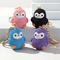 Cute Penguin Resin Women's Bag Pendant Keychain main image 1