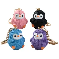 Cute Penguin Resin Women's Bag Pendant Keychain main image 3
