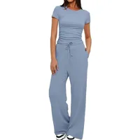 Holiday Daily Women's Casual Solid Color Polyester Pocket Pants Sets Pants Sets main image 5