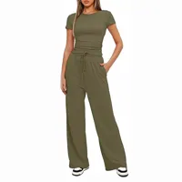 Holiday Daily Women's Casual Solid Color Polyester Pocket Pants Sets Pants Sets main image 2