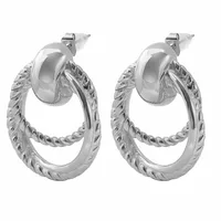 1 Piece Simple Style Classic Style Circle Plating 304 Stainless Steel 18K Gold Plated Ear Studs sku image 2