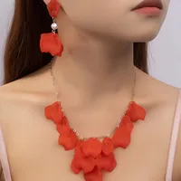 Elegant Sweet Petal Alloy Plastic Wholesale Jewelry Set main image 1