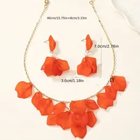 Elegant Sweet Petal Alloy Plastic Wholesale Jewelry Set main image 5