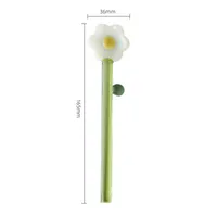 Cute Solid Color Flower Glass Stirring Rod 1 Piece sku image 3