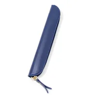 Solid Color Pu Learning Retro Simple Style Pencil Case sku image 4