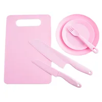 Casual Solid Color Plastic Chopping Board Fruit Knife 1 Set sku image 20