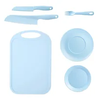 Casual Solid Color Plastic Chopping Board Fruit Knife 1 Set sku image 23
