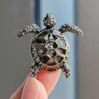 Simple Style Classic Style Tortoise Alloy Inlay Rhinestones Unisex Brooches main image 3