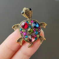 Simple Style Classic Style Tortoise Alloy Inlay Rhinestones Unisex Brooches main image 2